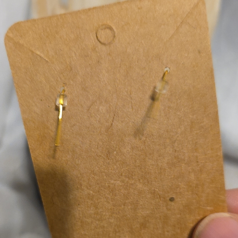 Teardrop Cat Earrings in Orange and Black - Picture 2 of 5